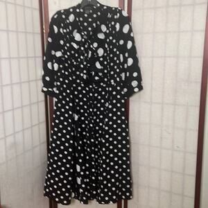GARCIA POLKA DOT FIT & FLARE DRESS SIZE‎ L
